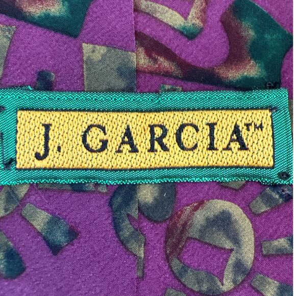 Jerry Garcia Purple Neck Tie Airbrush I Collection Five - Picture 3 of 4